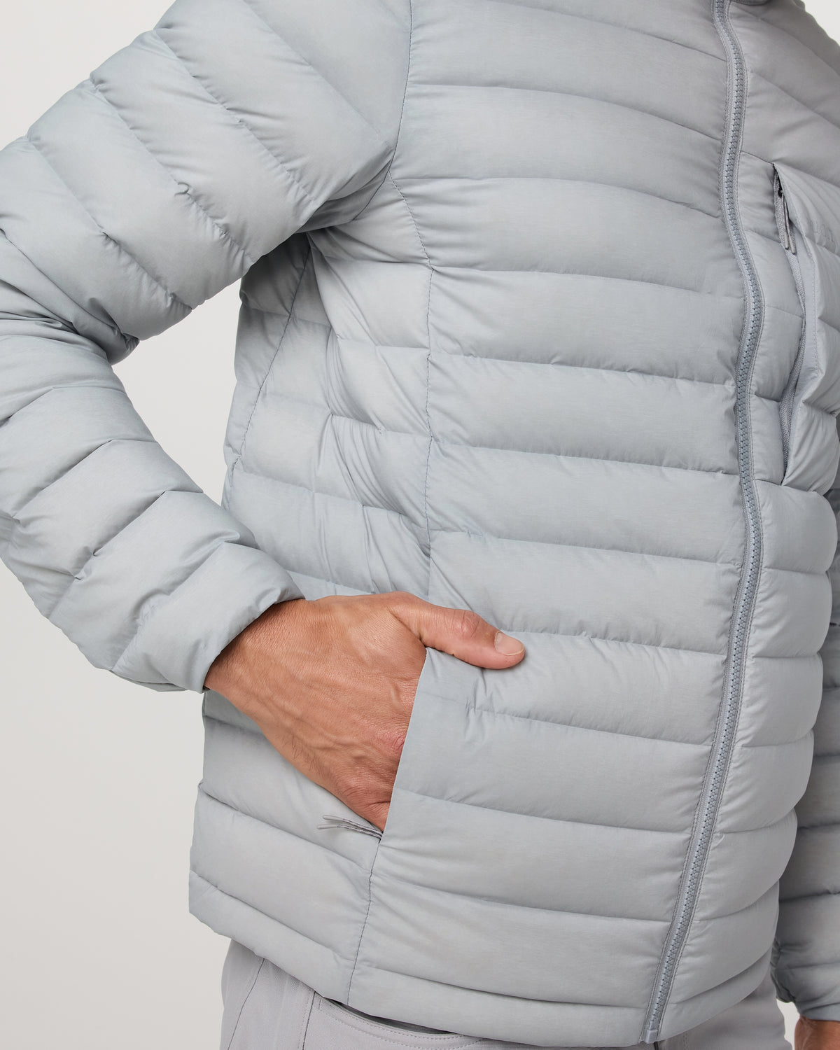 Men Vuori Steadfast Insulated Full Zip Jacket Men's Sea Fog Jacket