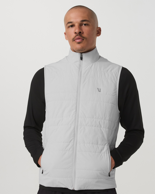 Men Vuori Sunday Insulated Hybrid Vest Frost Grey Training Vest