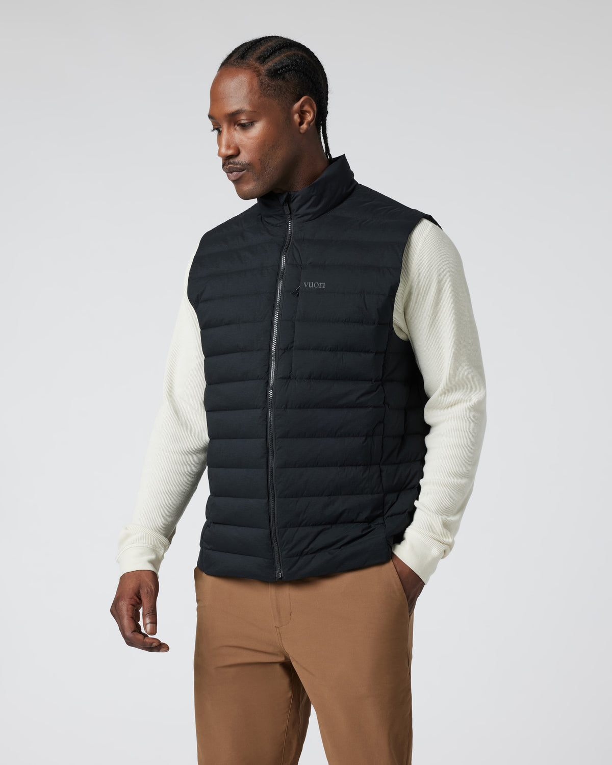 Men Vuori Steadfast Insulated Vest Men's Black Down Vest