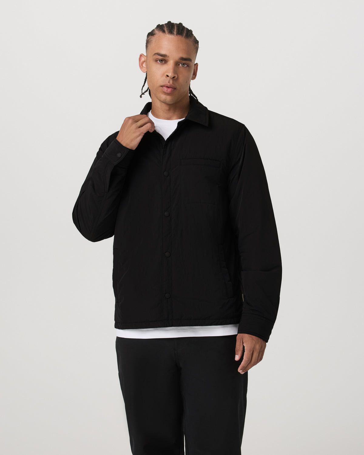 Men Vuori Nomad Insulated Shirt Jacket Men's Black Jacket