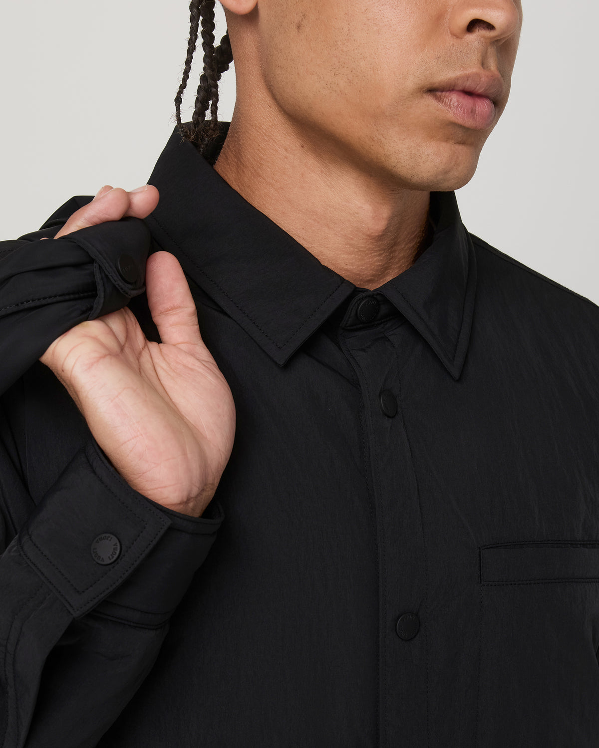 Men Vuori Nomad Insulated Shirt Jacket Men's Black Jacket