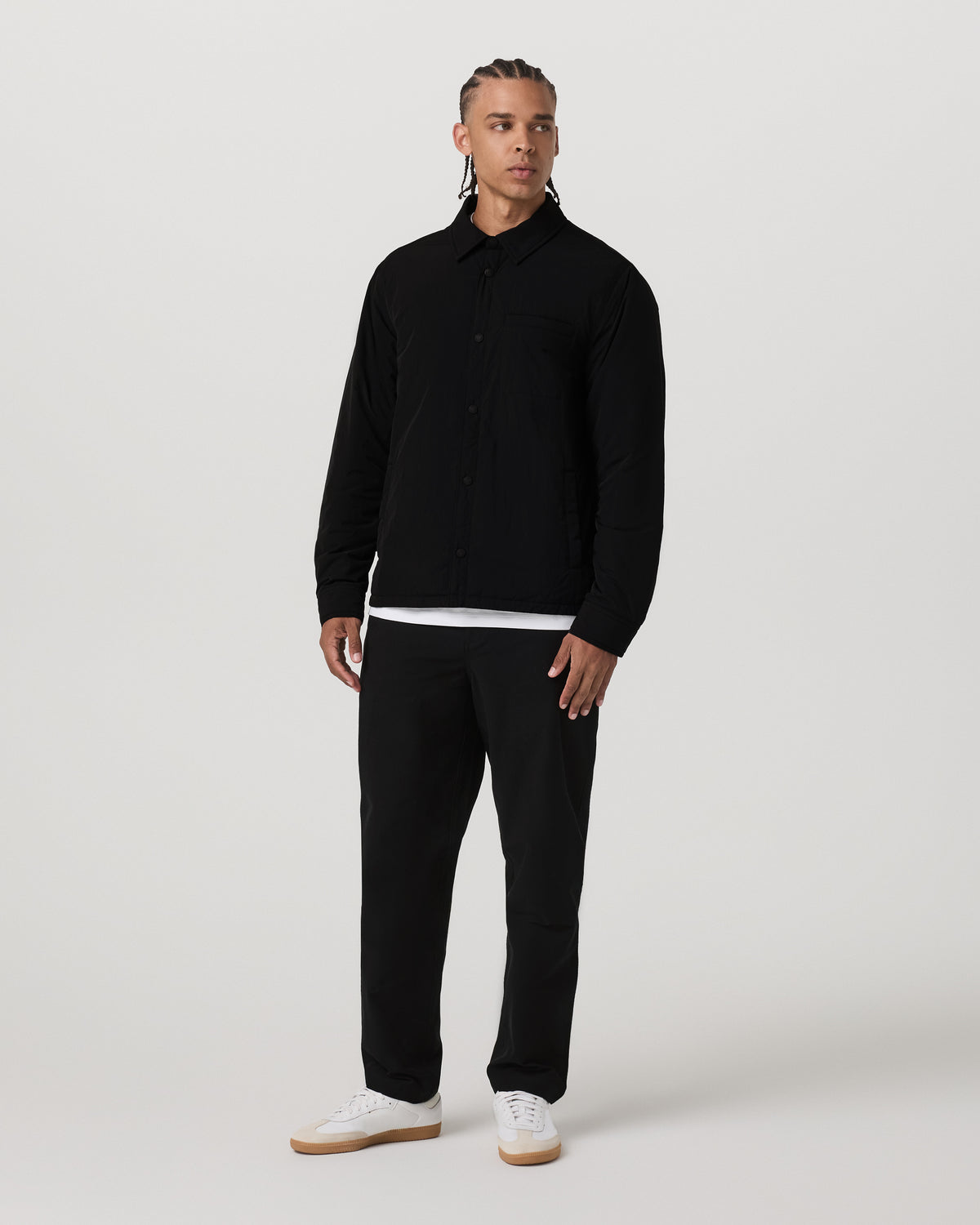 Men Vuori Nomad Insulated Shirt Jacket Men's Black Jacket