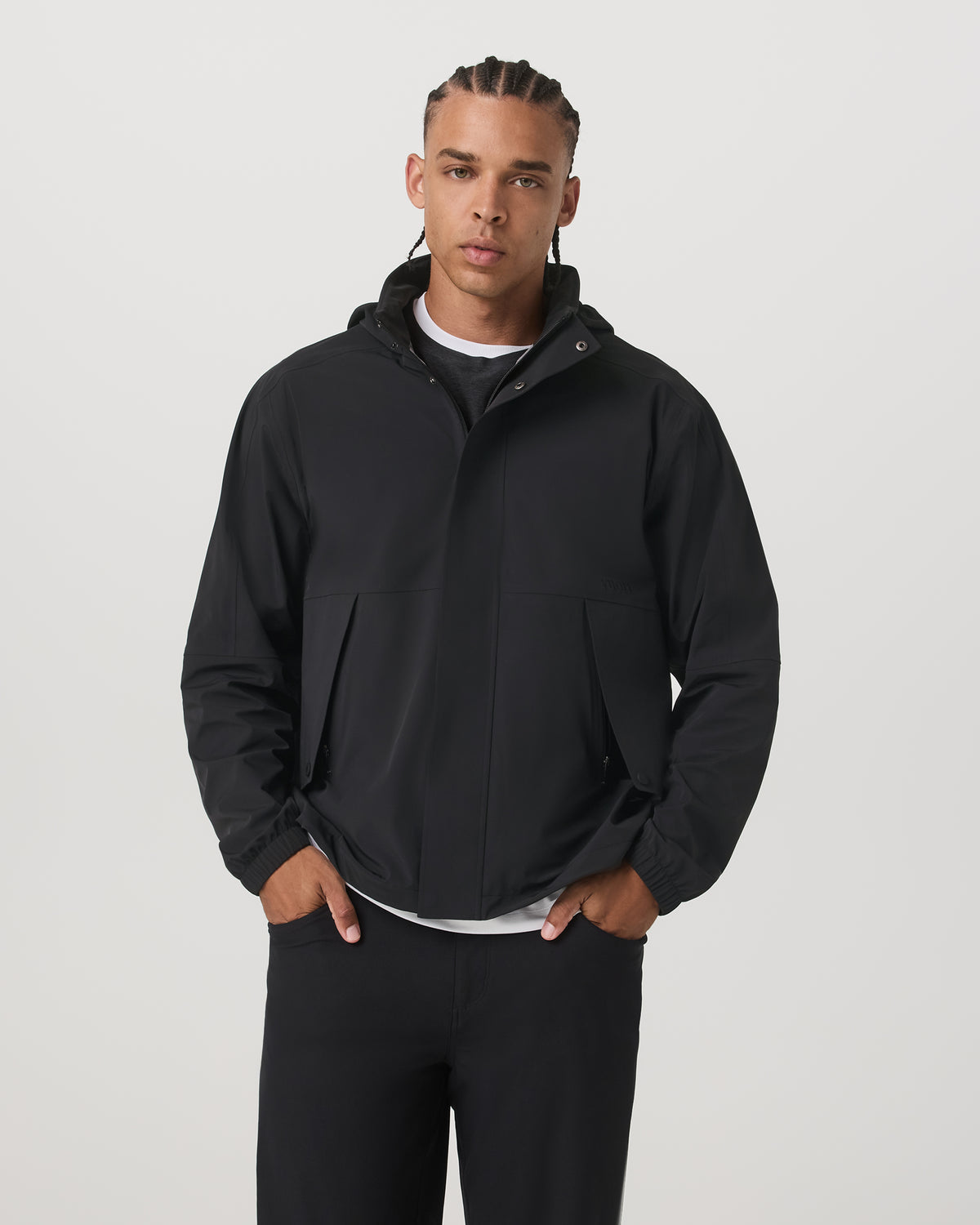 Men Vuori Stormbreak Jacket Black Lightweight Waterproof Jacket
