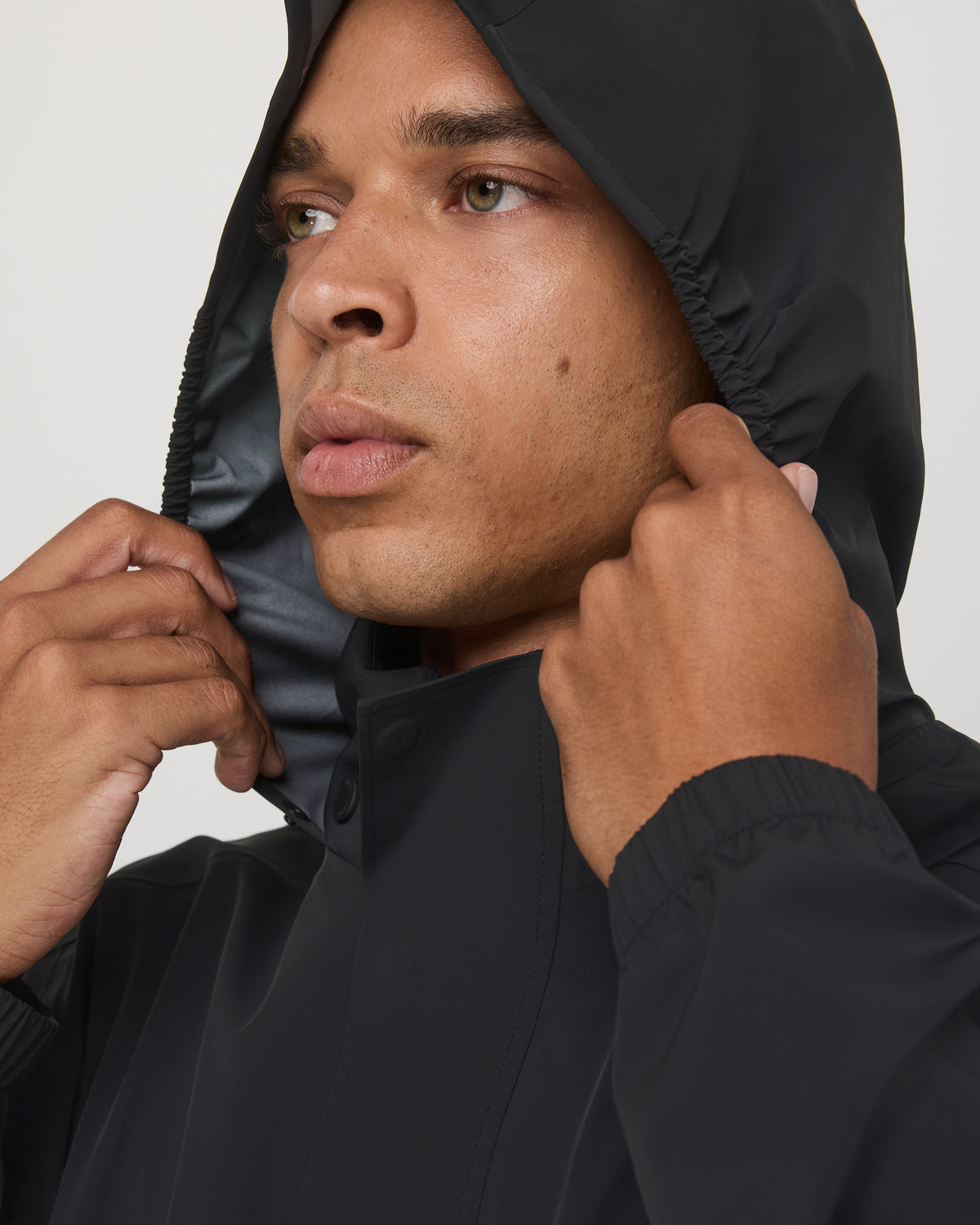 Men Vuori Stormbreak Jacket Black Lightweight Waterproof Jacket