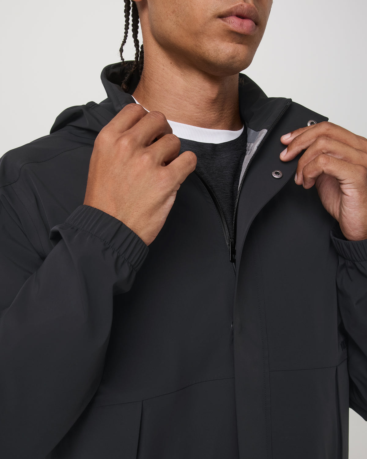 Men Vuori Stormbreak Jacket Black Lightweight Waterproof Jacket