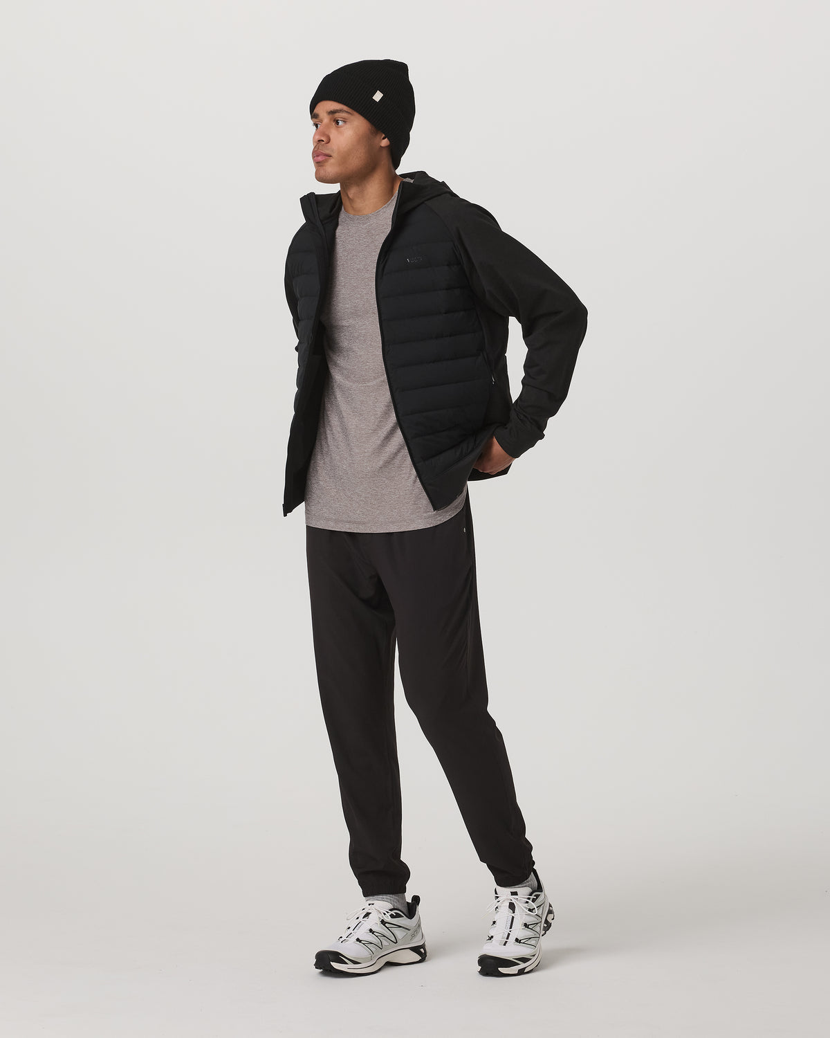 Men Vuori Steadfast Insulated Hybrid Men's Black Down Jacket