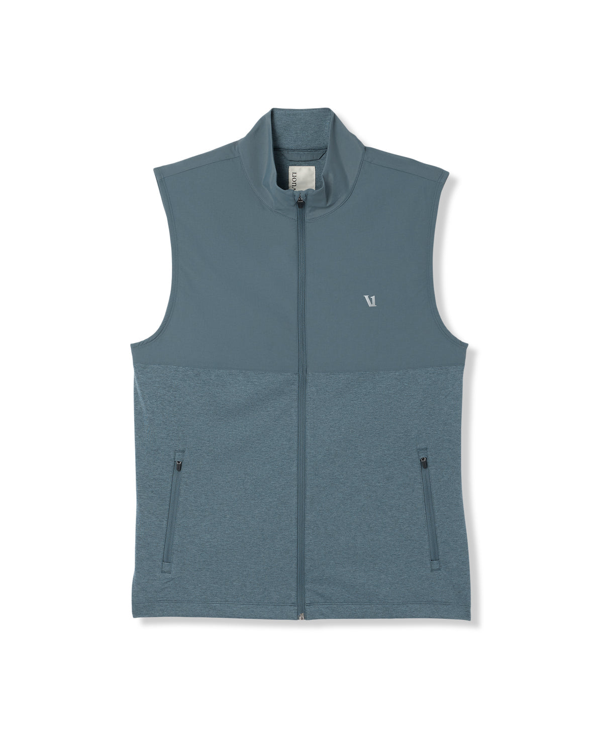 Men Vuori Sunday Element Vest Blue Sea Heather Full-Zip Vest