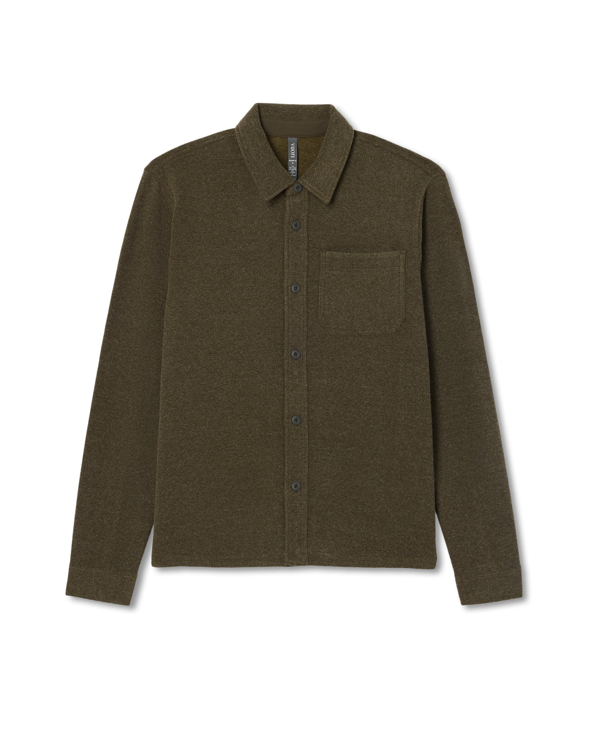 Men Vuori Beach Fleece Shirt Jacket Dark Oregano Heather Jacket