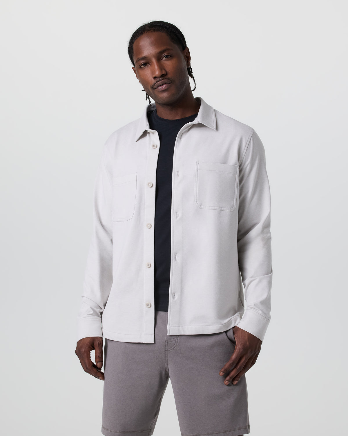 Men Vuori Coronado Shirt Jacket Salt Heather