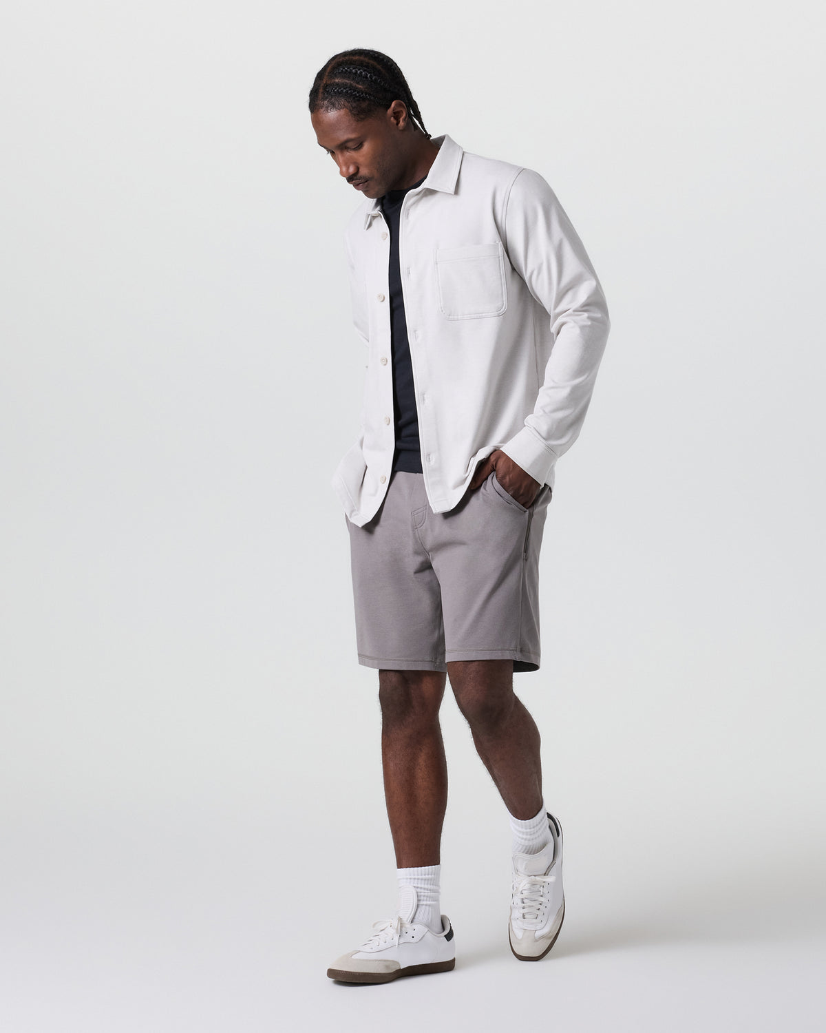 Men Vuori Coronado Shirt Jacket Salt Heather