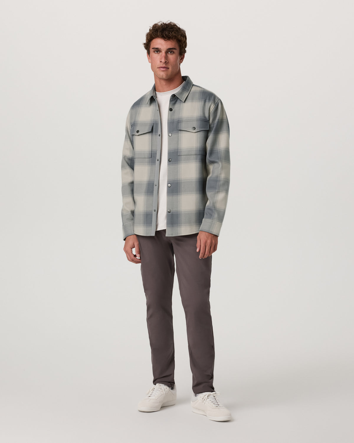 Men Vuori Range Shirt Jacket 2.0 Men's Mushroom Plaid Jacket