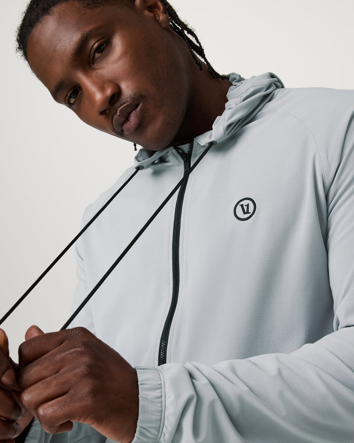 Men Vuori Elevate Kore Jacket Men's Sea Fog Fitness Jacket