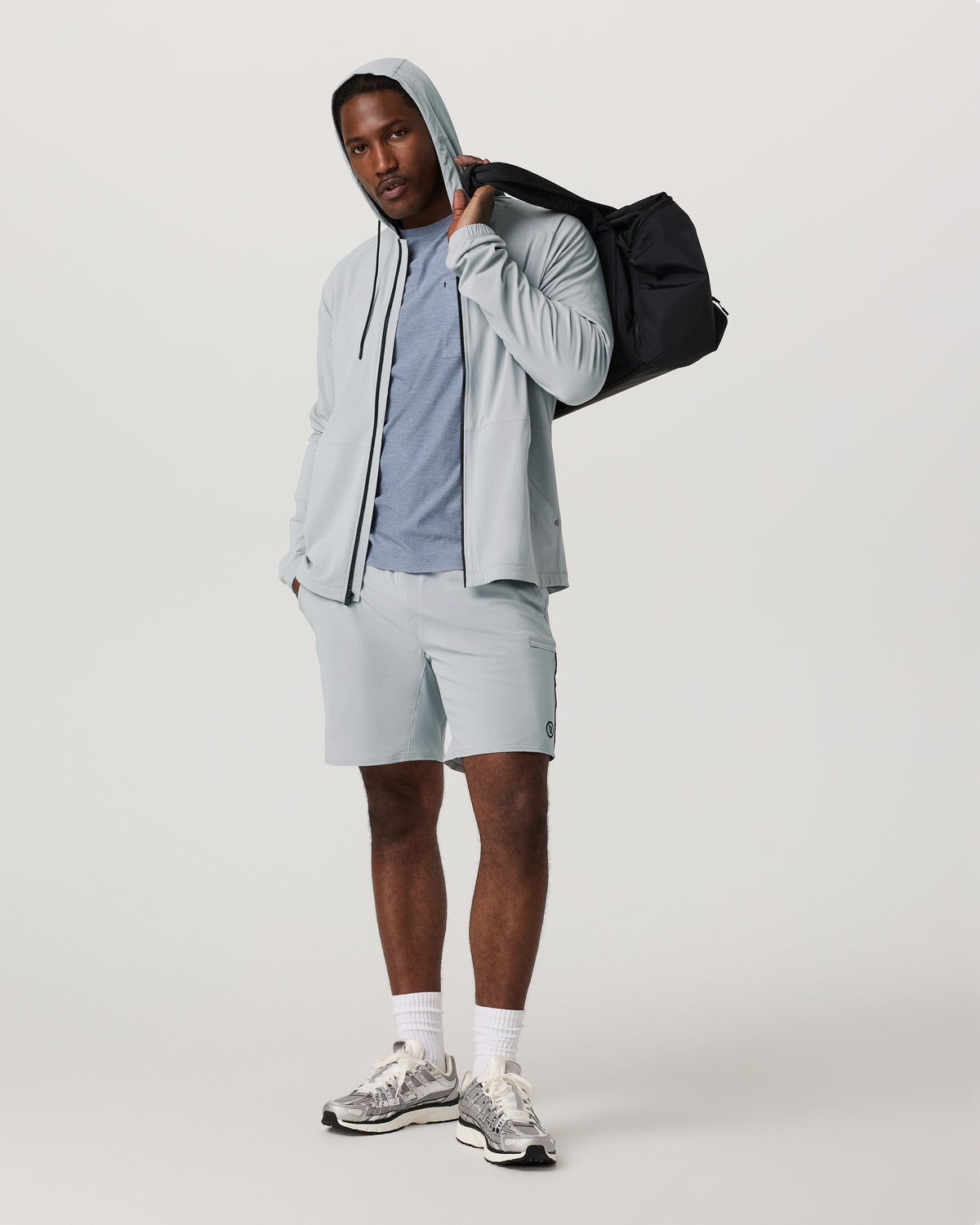 Men Vuori Elevate Kore Jacket Men's Sea Fog Fitness Jacket