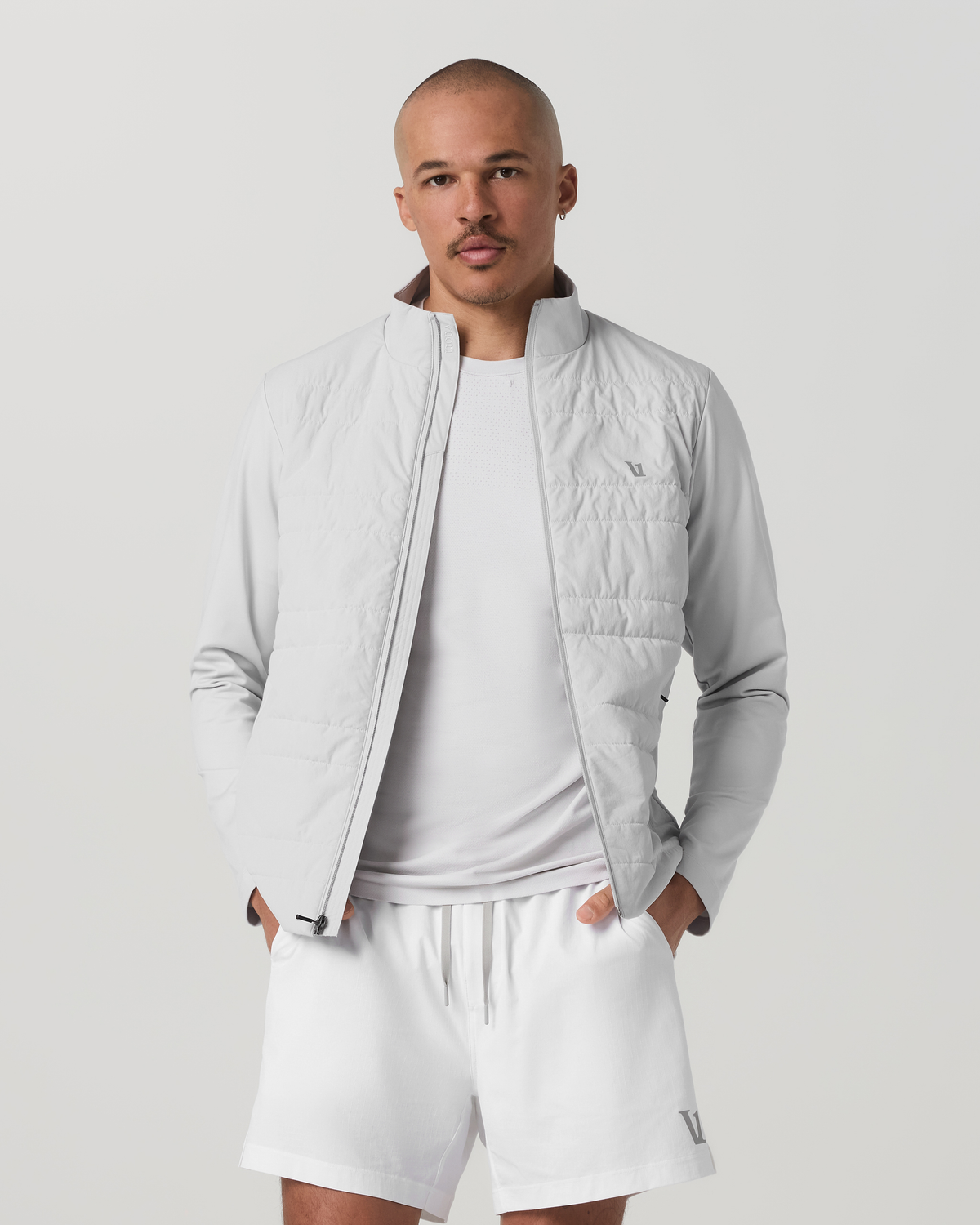 Men Vuori Sunday Insulated Hybrid Jacket Men's Frost Grey Jacket