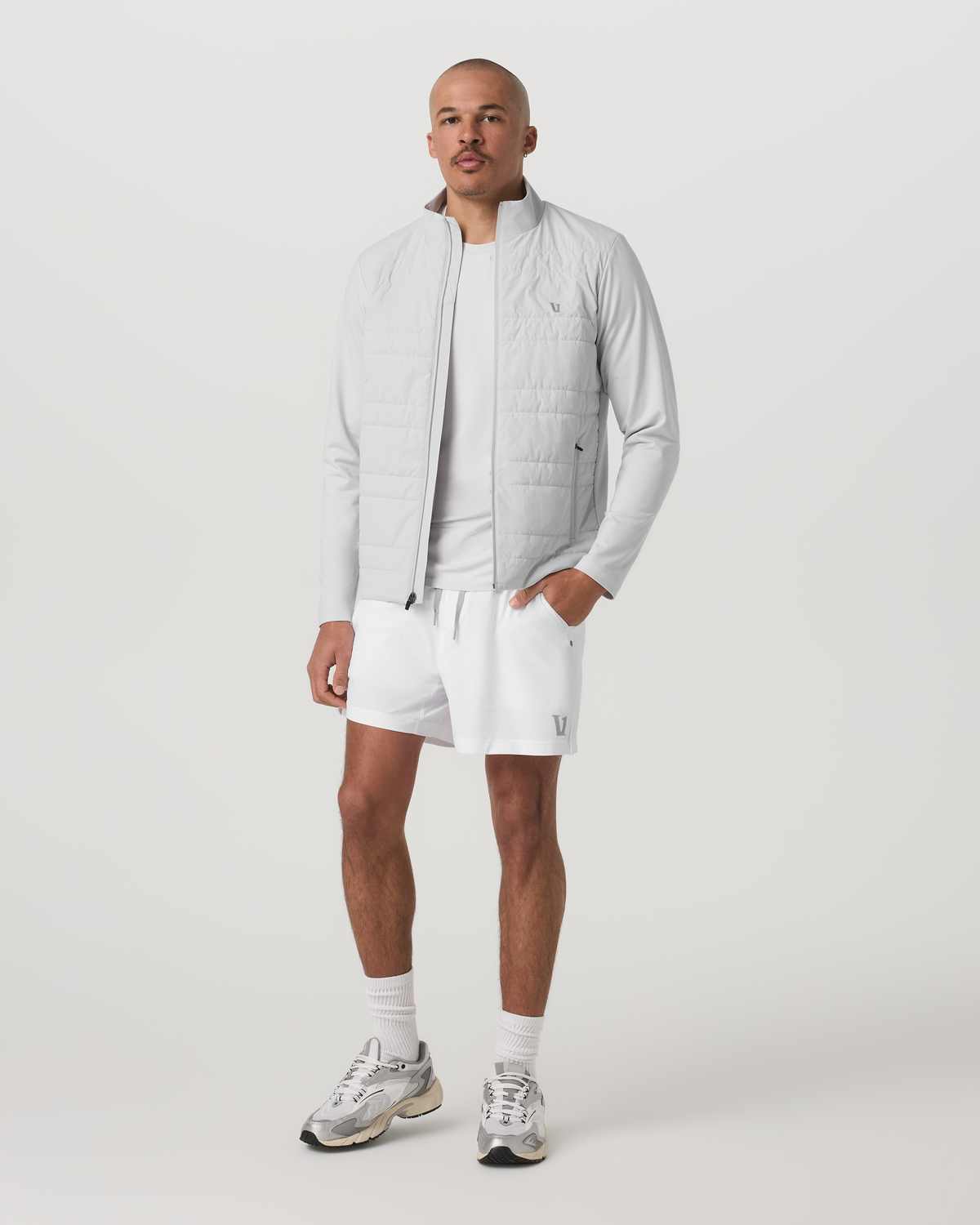 Men Vuori Sunday Insulated Hybrid Jacket Men's Frost Grey Jacket