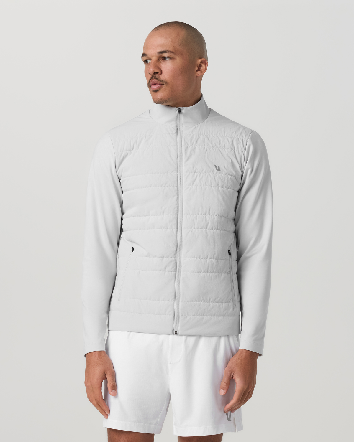 Men Vuori Sunday Insulated Hybrid Jacket Men's Frost Grey Jacket