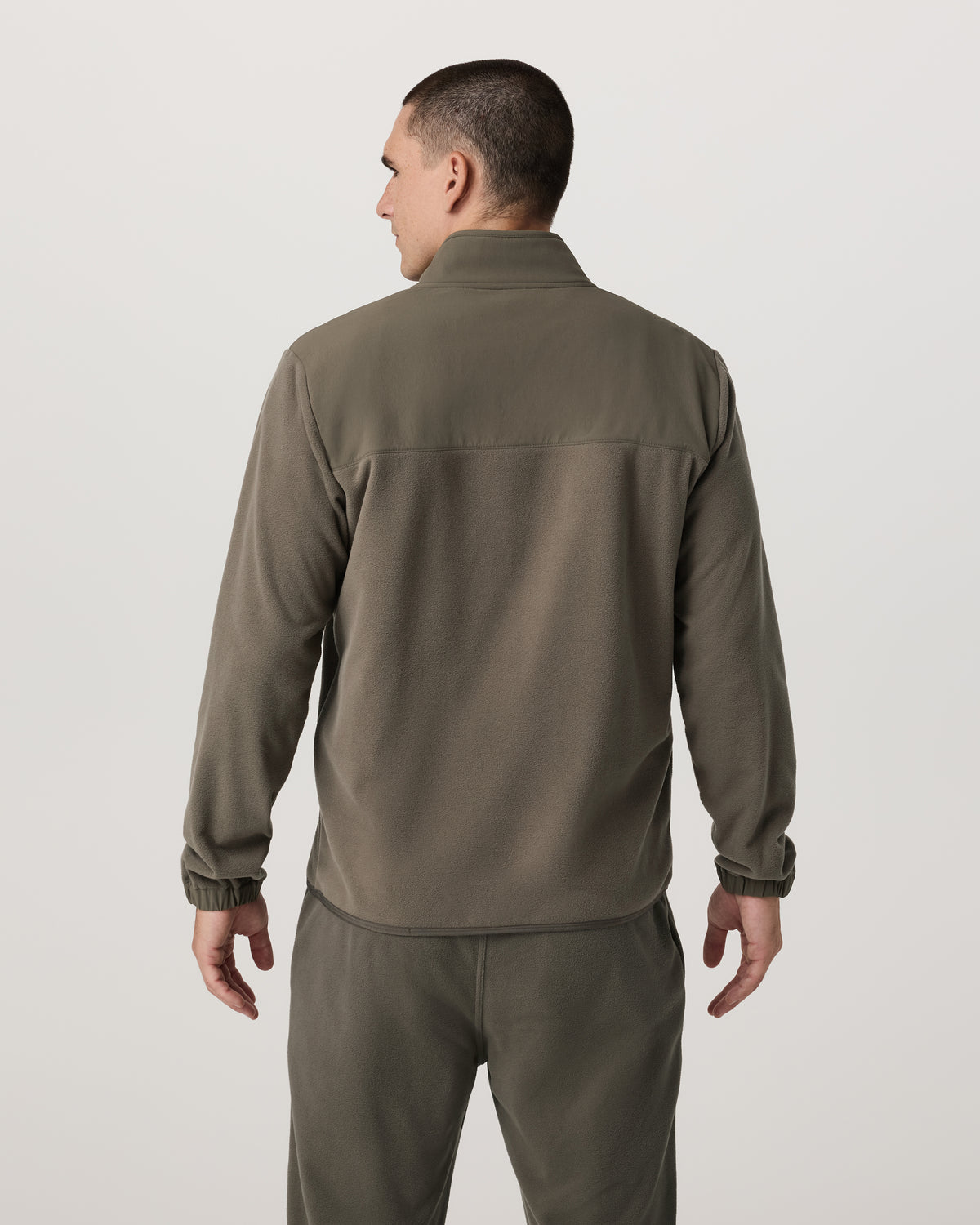 Men Vuori Aspen 1/2 Snap Men's Fleece Mock-Neck Pullover in Root