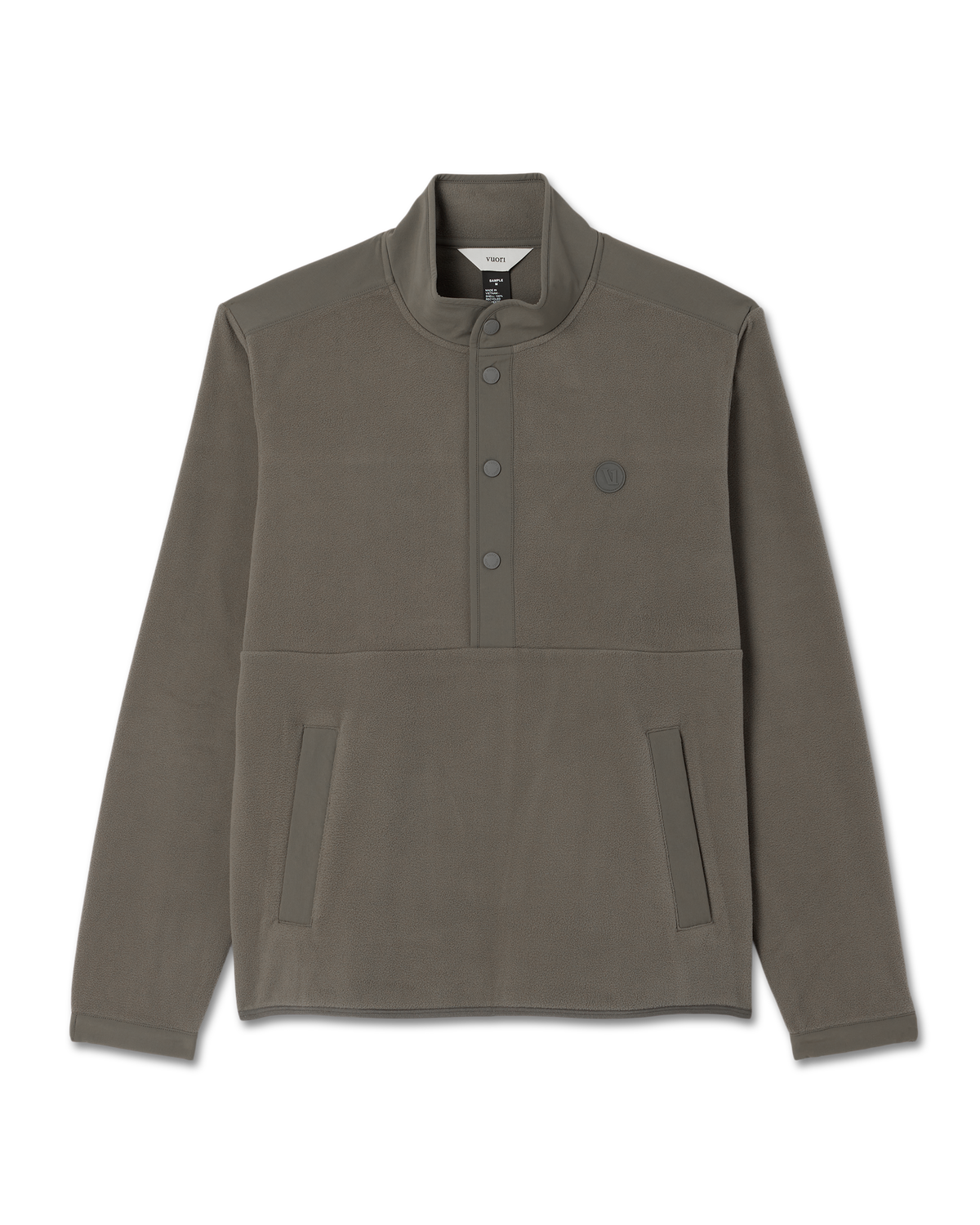 Men Vuori Aspen 1/2 Snap Men's Fleece Mock-Neck Pullover in Root