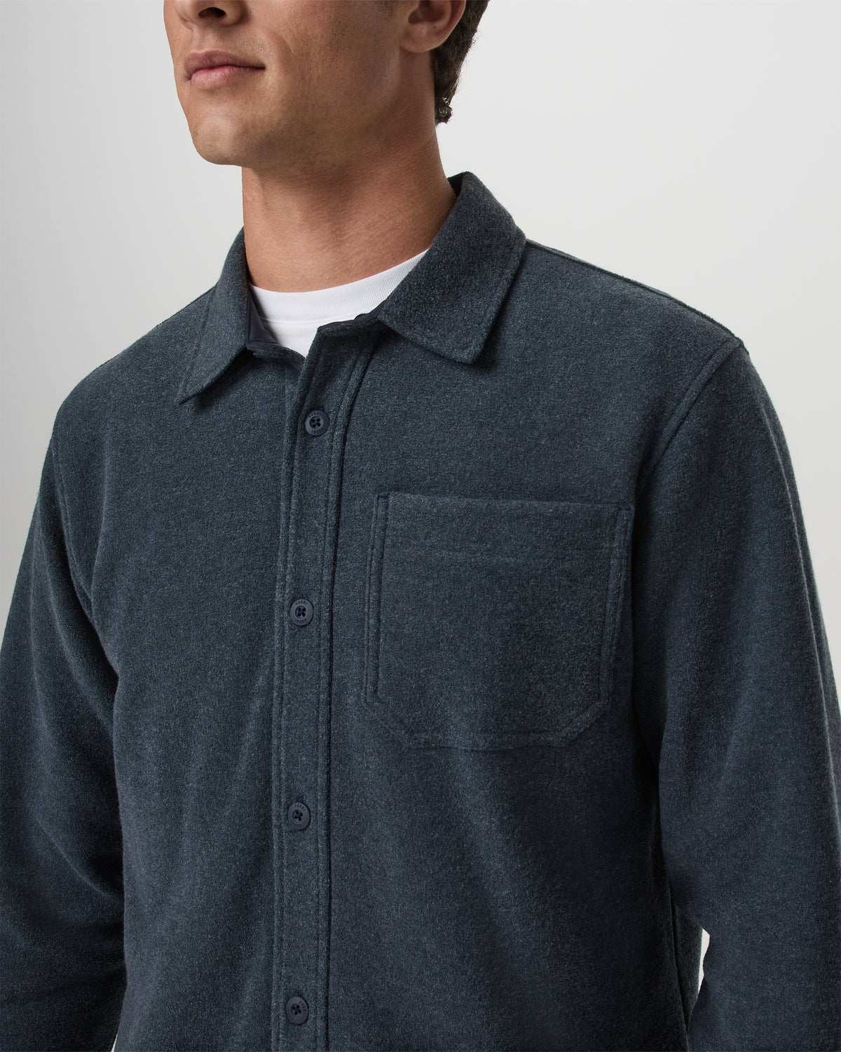 Men Vuori Beach Fleece Shirt Jacket Men's Ink Heather Jacket