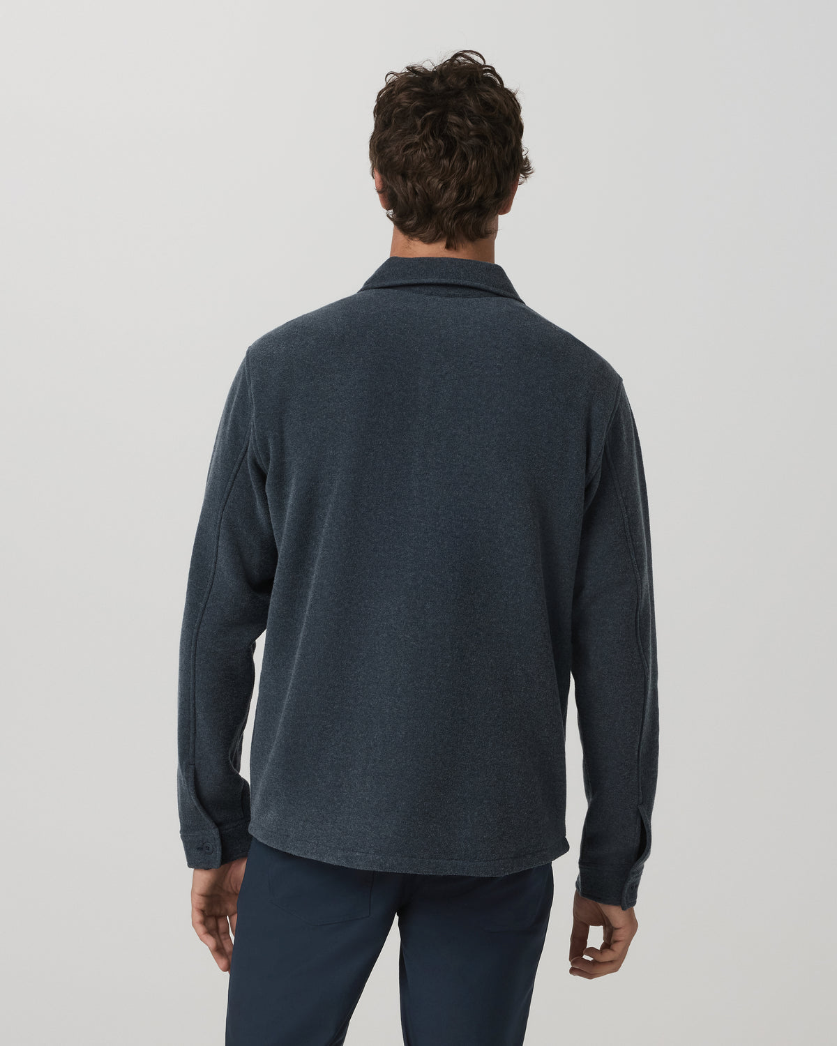 Men Vuori Beach Fleece Shirt Jacket Men's Ink Heather Jacket