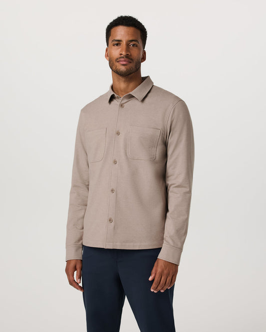 Men Vuori Coronado Shirt Jacket Men's Pumice Heather Shirt Jacket