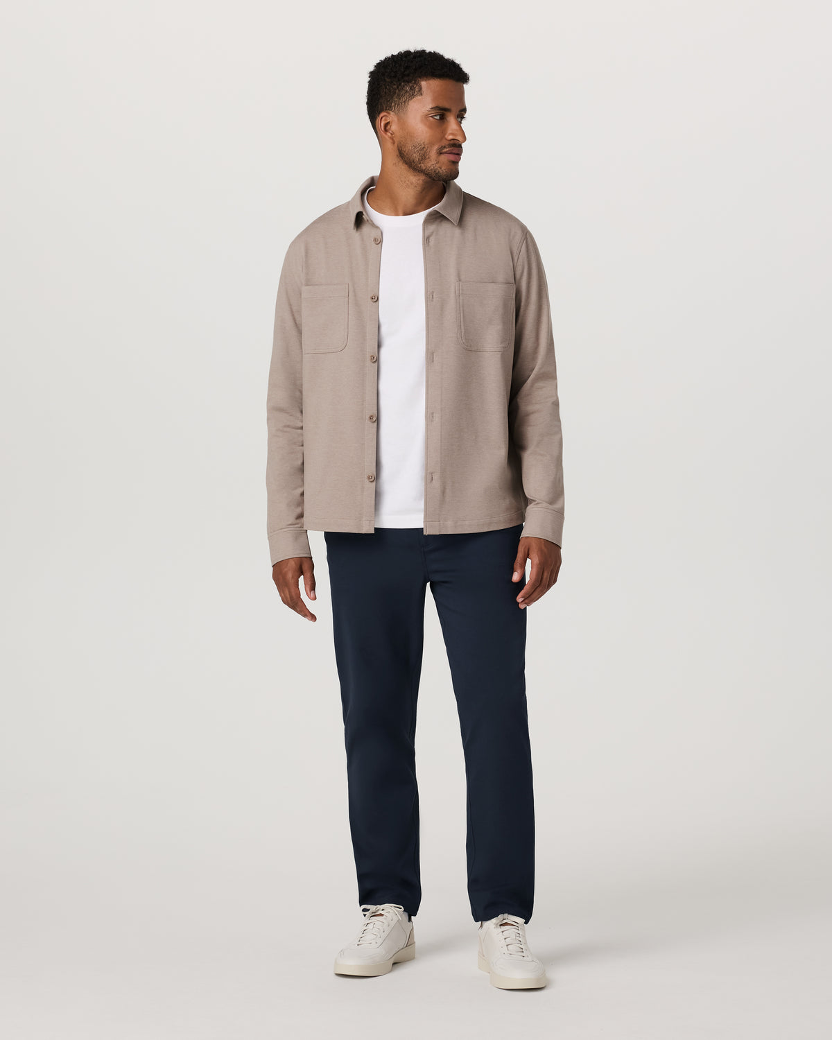 Men Vuori Coronado Shirt Jacket Men's Pumice Heather Shirt Jacket