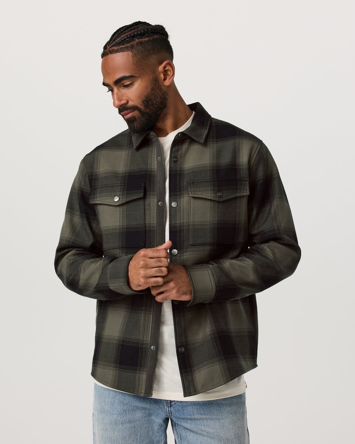 Men Vuori Range Shirt Jacket 2.0 Men's Oregano Plaid Jacket