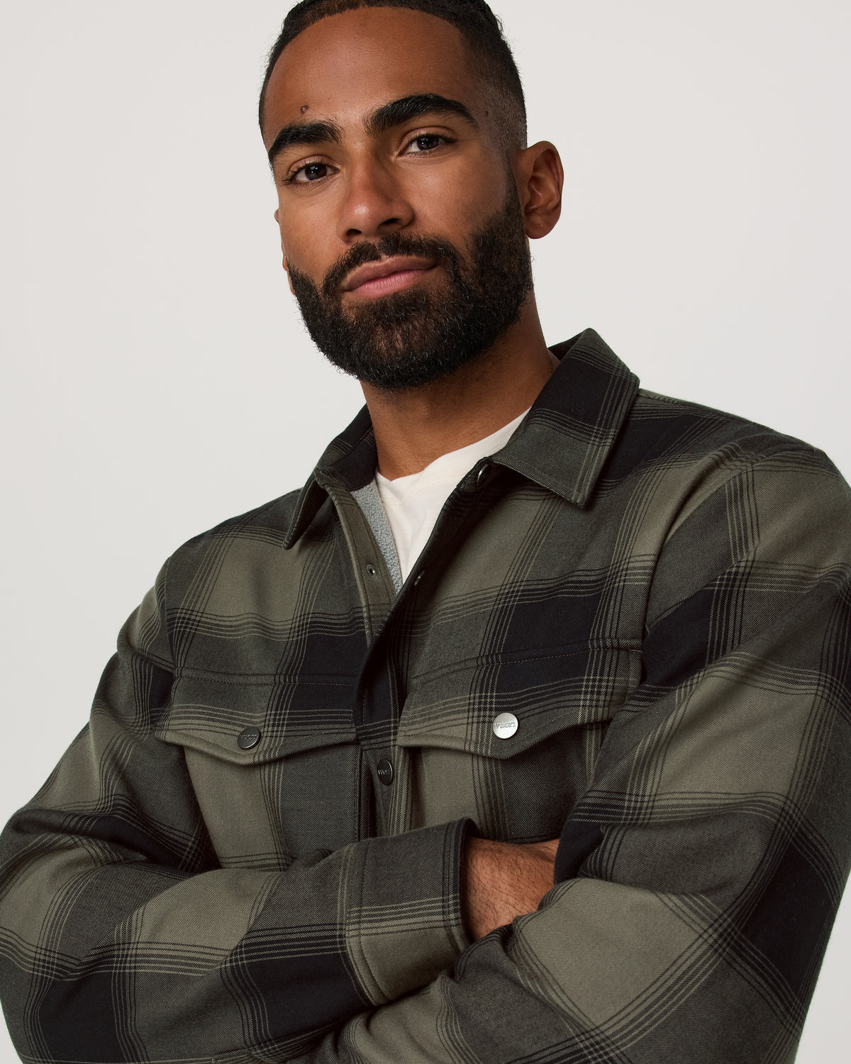 Men Vuori Range Shirt Jacket 2.0 Men's Oregano Plaid Jacket