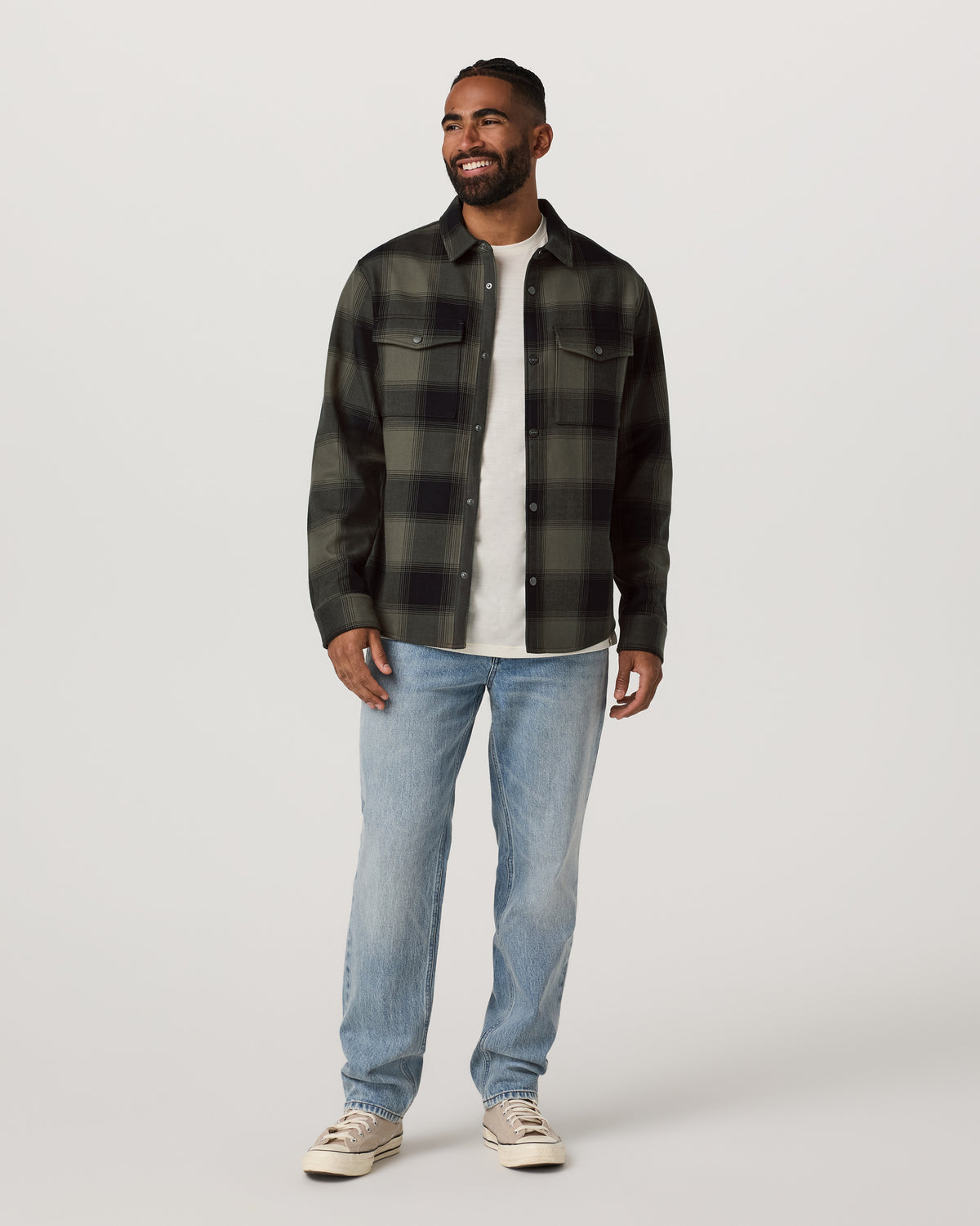 Men Vuori Range Shirt Jacket 2.0 Men's Oregano Plaid Jacket