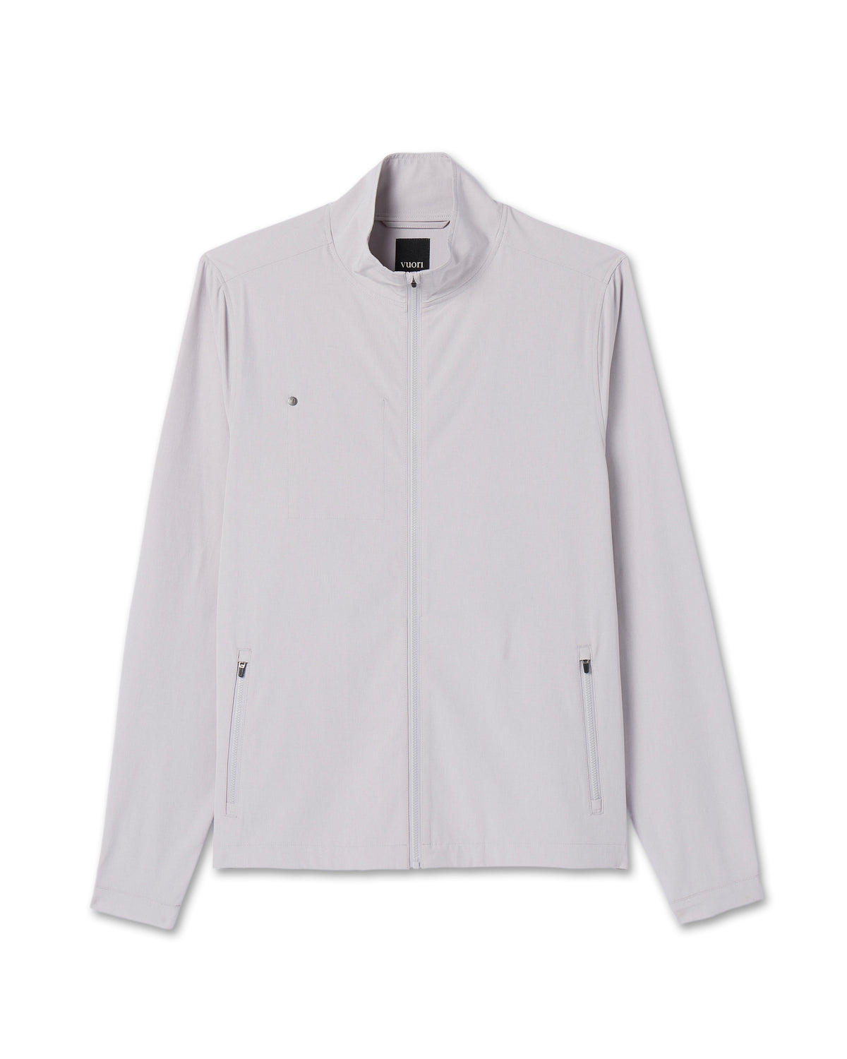 Men Vuori Venture Track Jacket Platinum Linen Texture