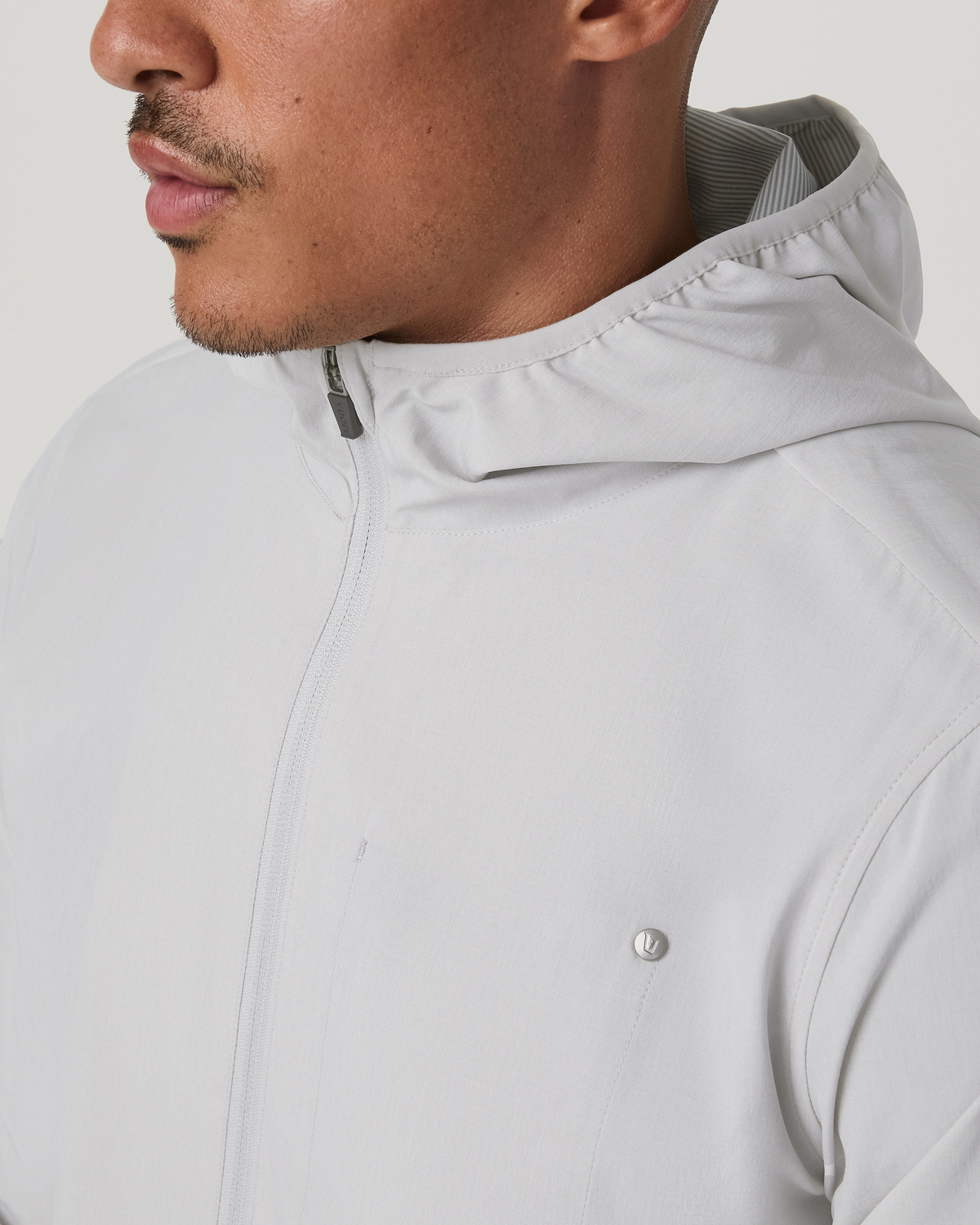 Men Vuori Outdoor Trainer Shell Men's Full-Zip Grey Mist Jacket
