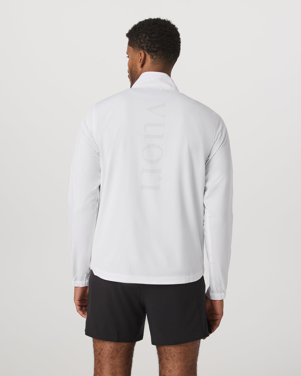 Men Vuori Venture Track Jacket Men's White Logo Graphic Jacket