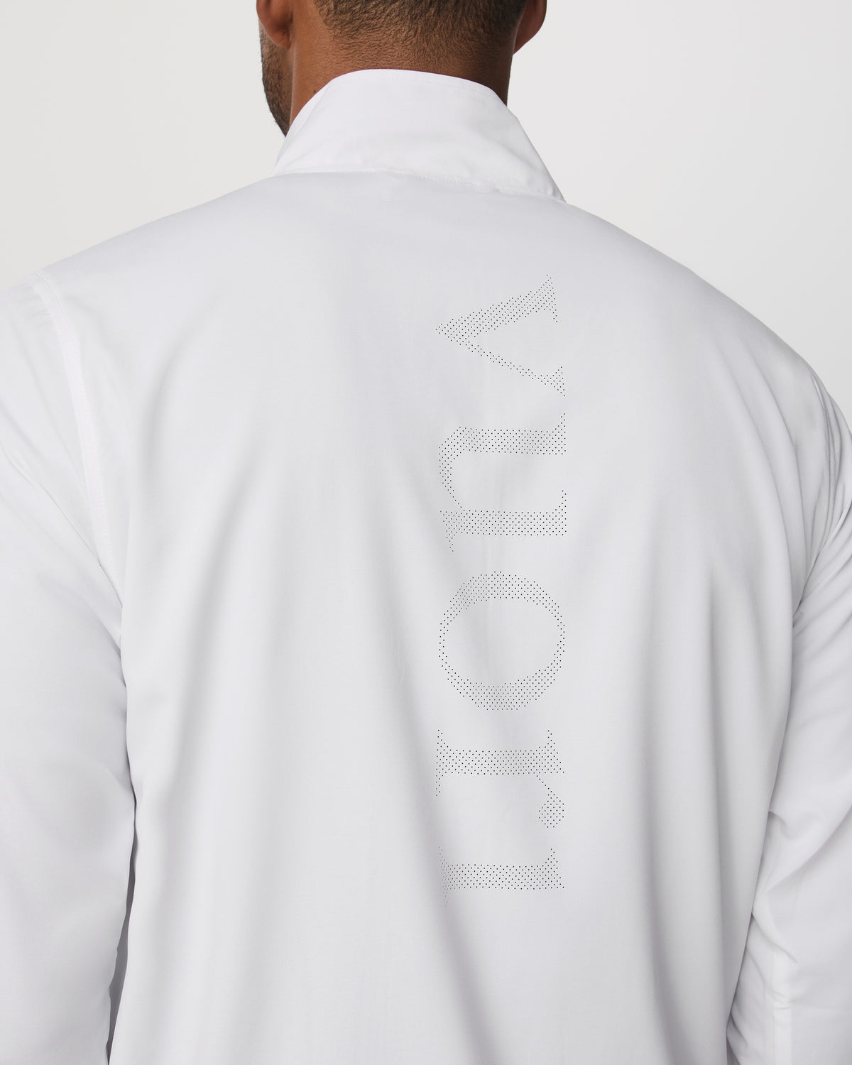 Men Vuori Venture Track Jacket Men's White Logo Graphic Jacket