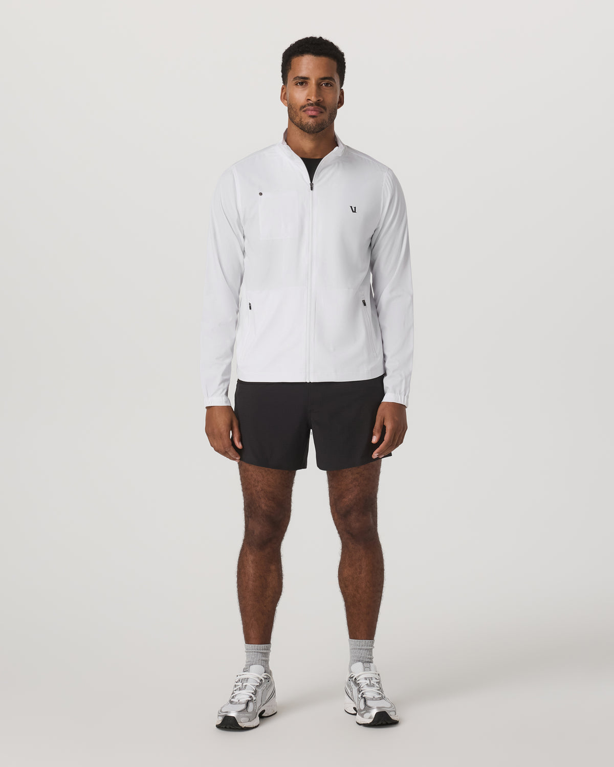 Men Vuori Venture Track Jacket Men's White Logo Graphic Jacket