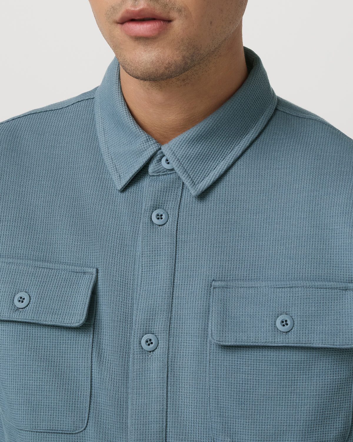 Men Vuori Waffle Shirt Jacket Versatile Men's Abyss Shirt Jacket