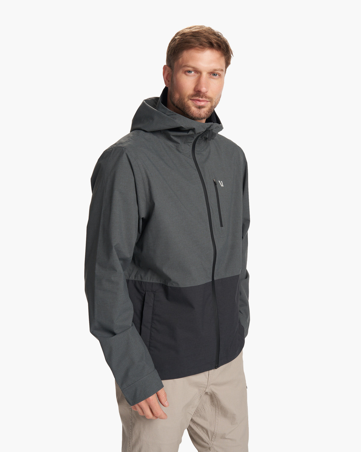Men Vuori Oahu Rain Jacket Men's Shale Lightweight Jacket