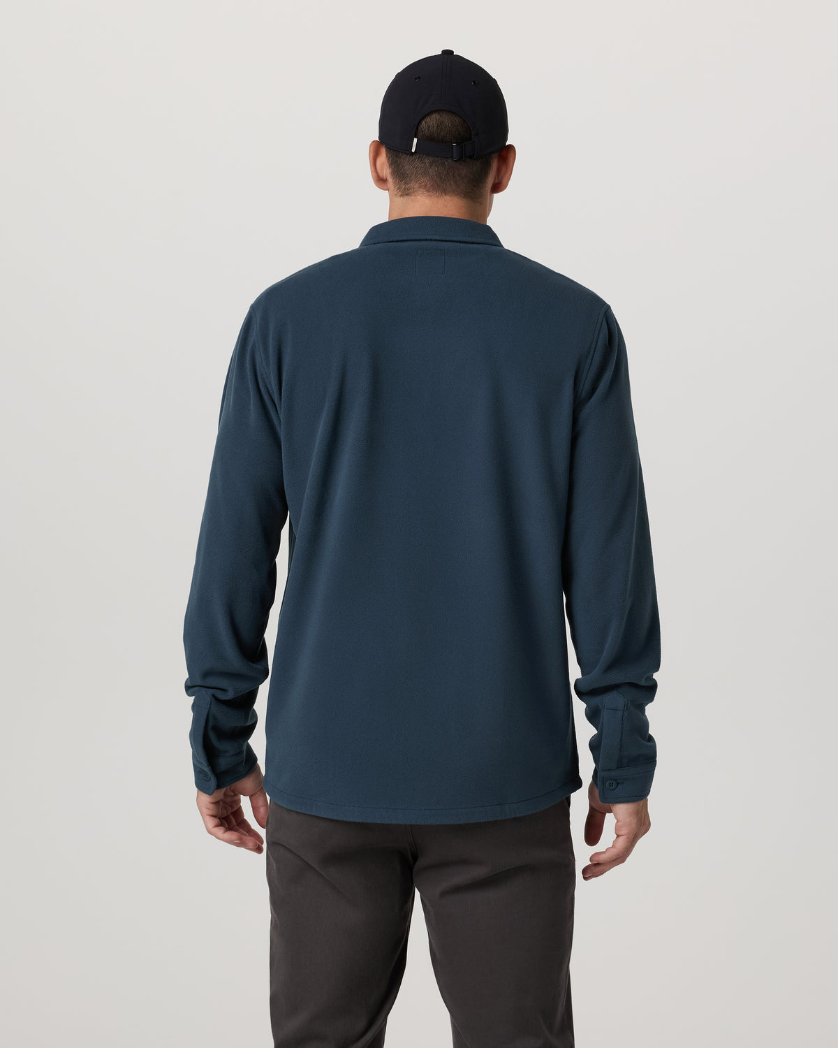 Men Vuori Aspen Shirt Jacket Men's Ocean Blue Fleece Shirt Jacket