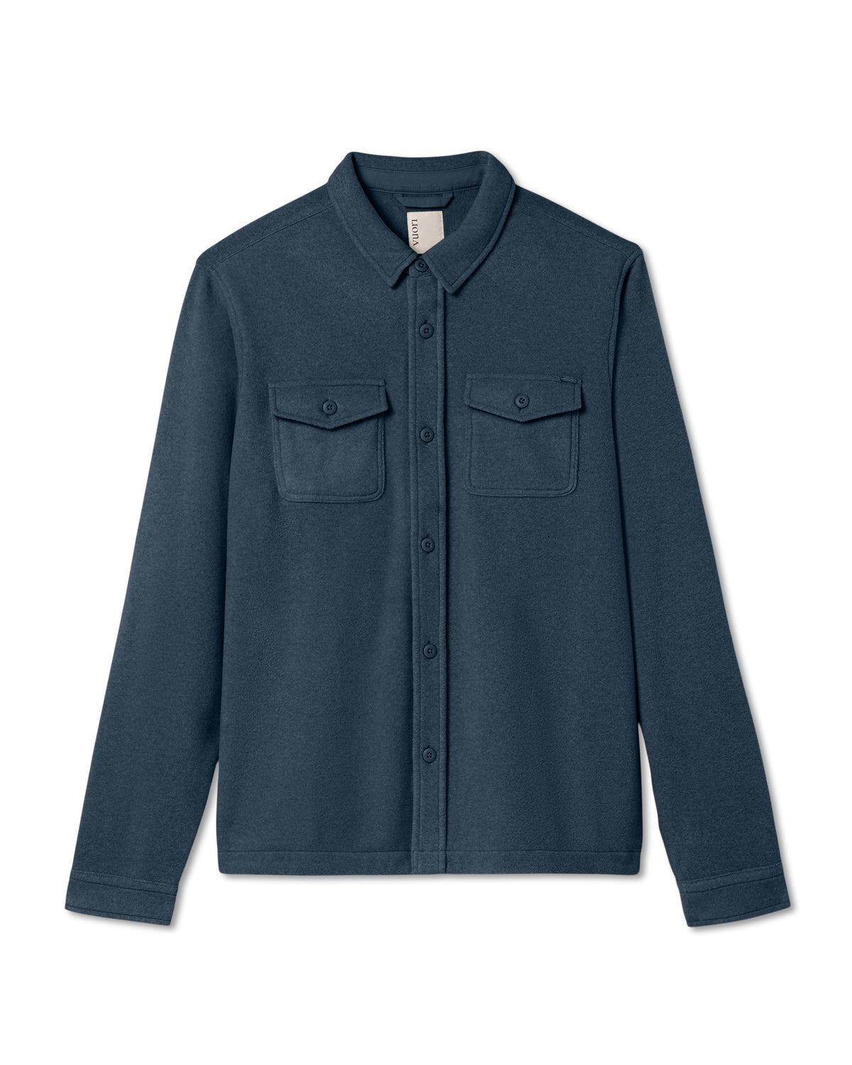 Men Vuori Aspen Shirt Jacket Men's Ocean Blue Fleece Shirt Jacket