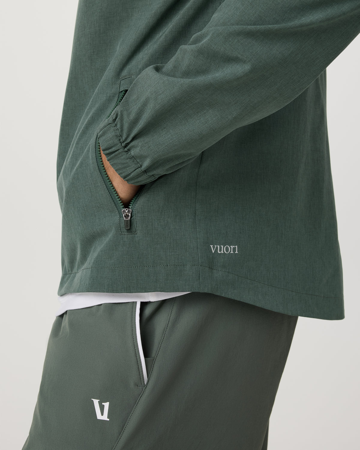 Men Vuori Venture Track Jacket Men's Agate Green Workout Jacket