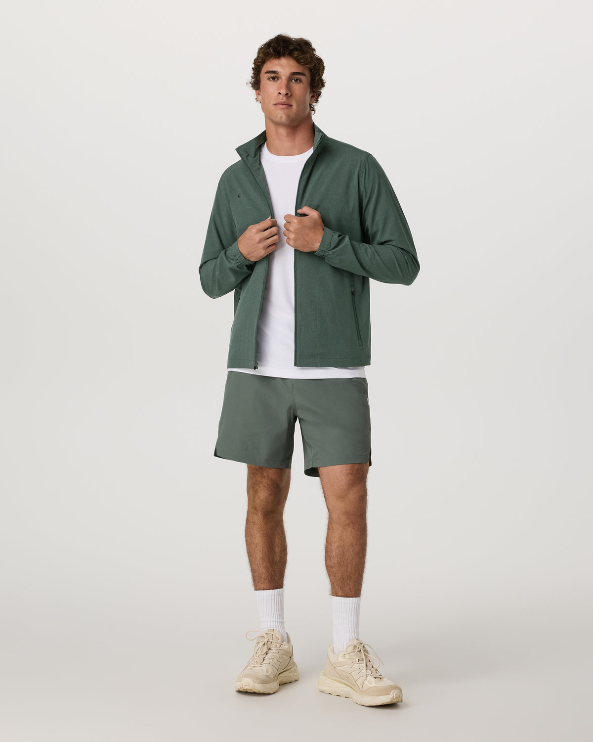 Men Vuori Venture Track Jacket Men's Agate Green Workout Jacket