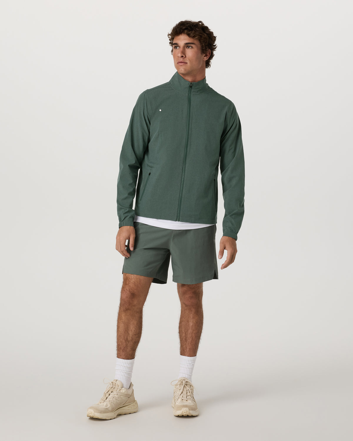 Men Vuori Venture Track Jacket Men's Agate Green Workout Jacket