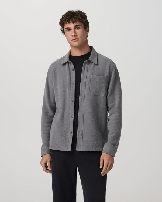Men Vuori Beach Fleece Shirt Jacket Men's Pinecone Heather Jacket