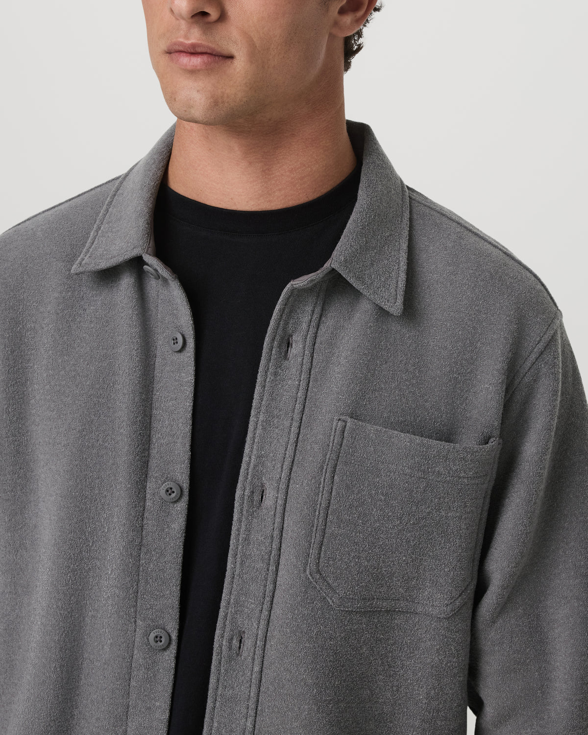 Men Vuori Beach Fleece Shirt Jacket Men's Pinecone Heather Jacket