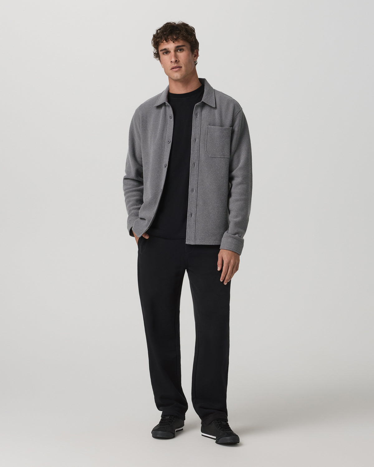 Men Vuori Beach Fleece Shirt Jacket Men's Pinecone Heather Jacket