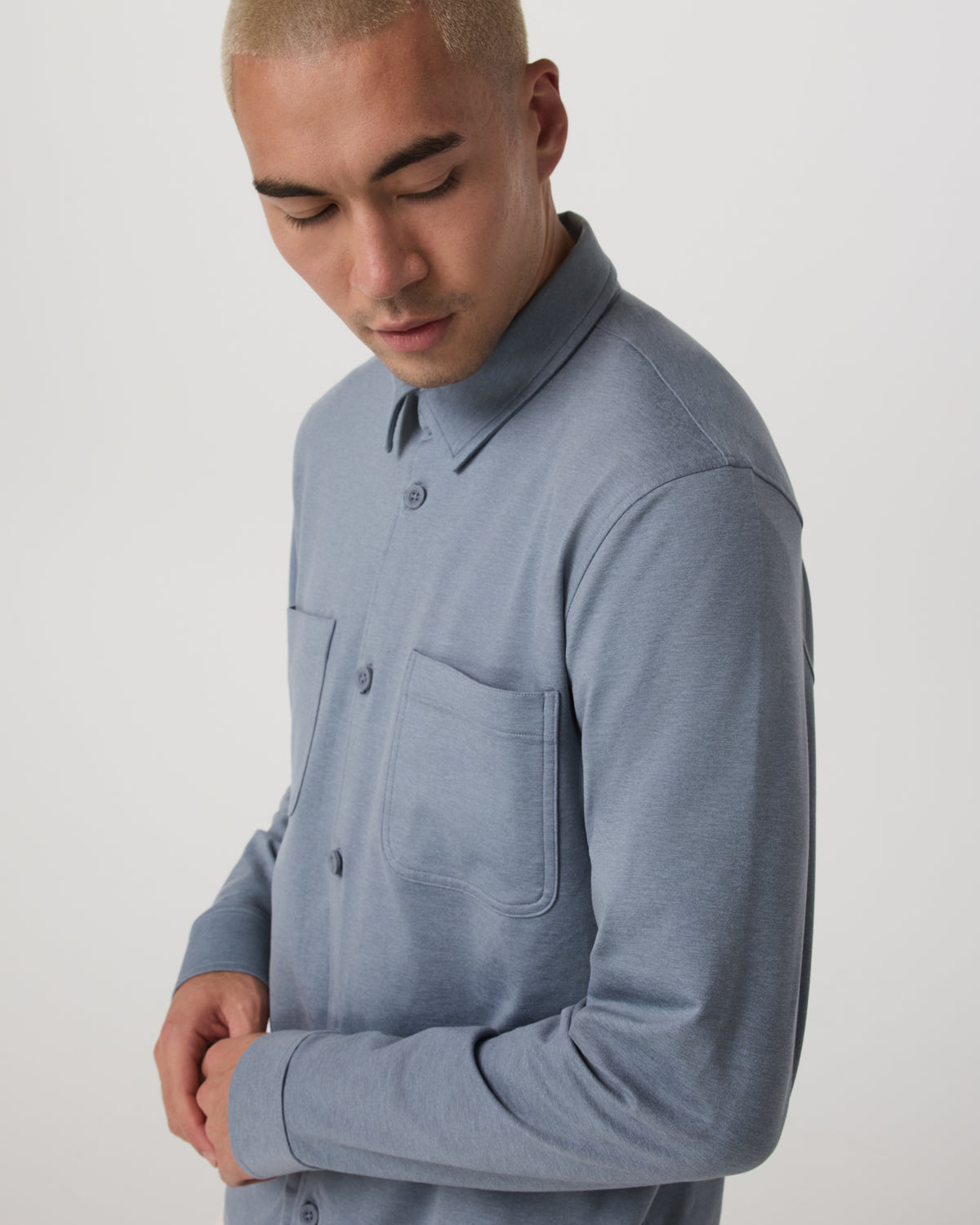 Men Vuori Coronado Shirt Jacket Men's Slate Blue Heather Jacket