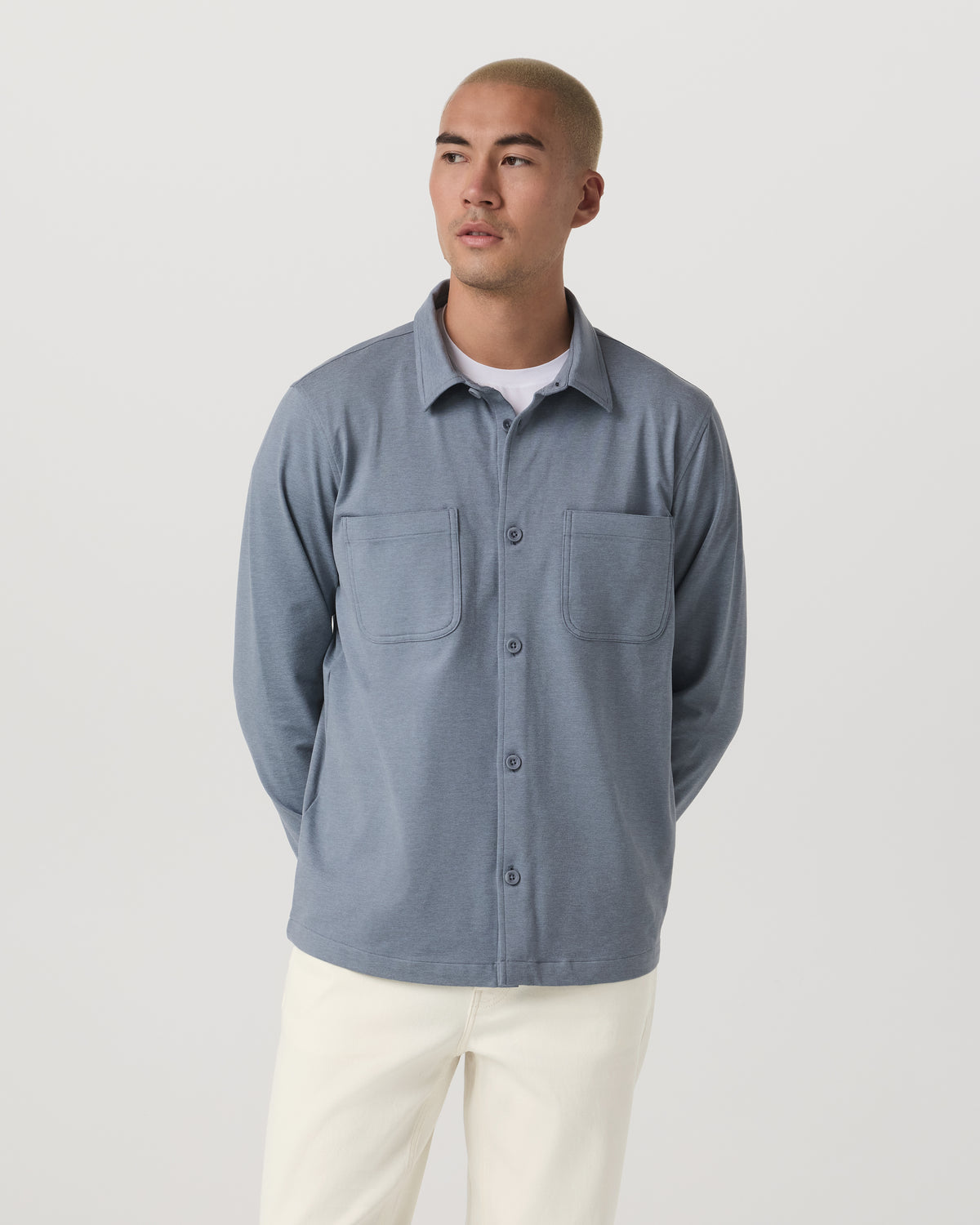 Men Vuori Coronado Shirt Jacket Men's Slate Blue Heather Jacket