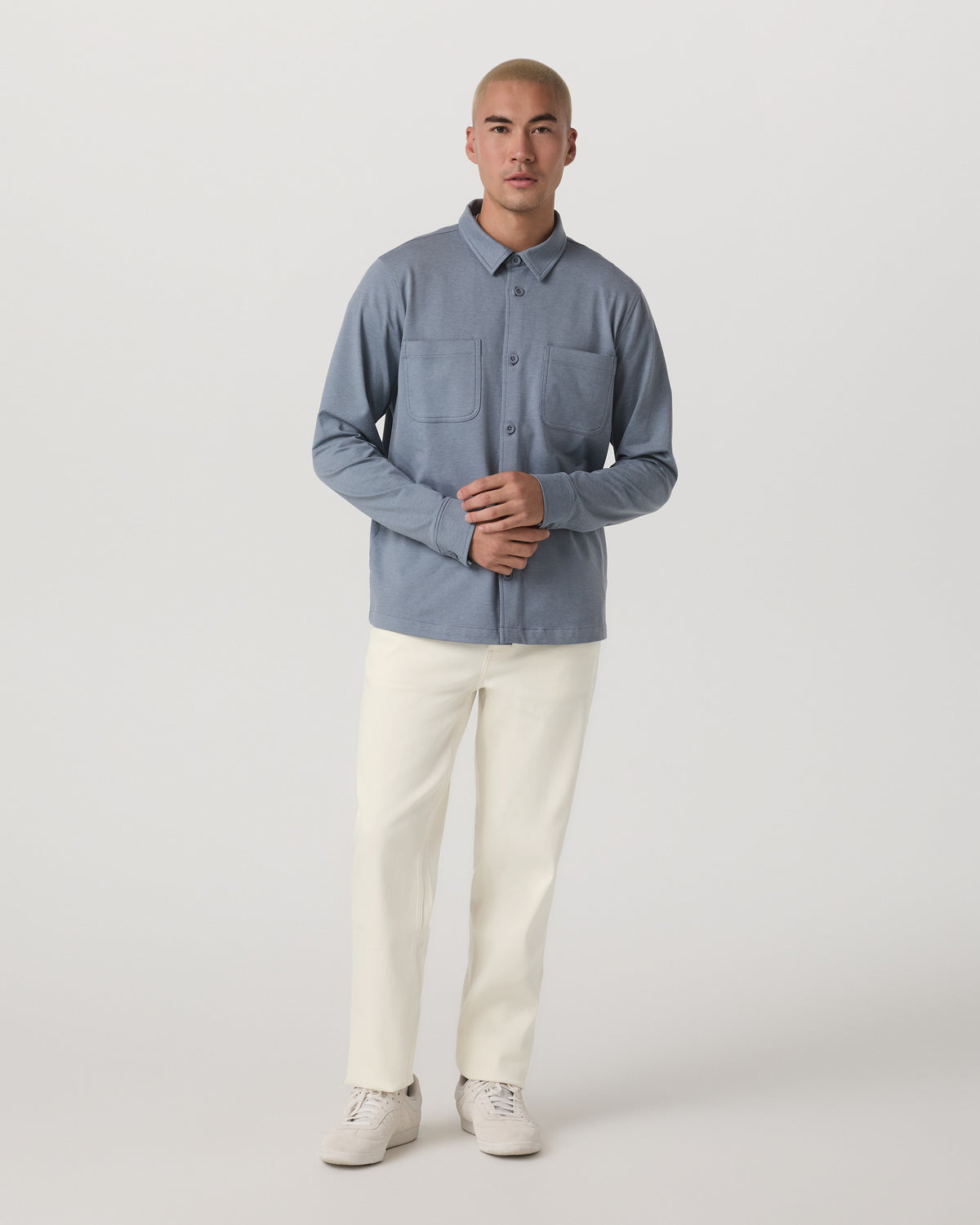 Men Vuori Coronado Shirt Jacket Men's Slate Blue Heather Jacket
