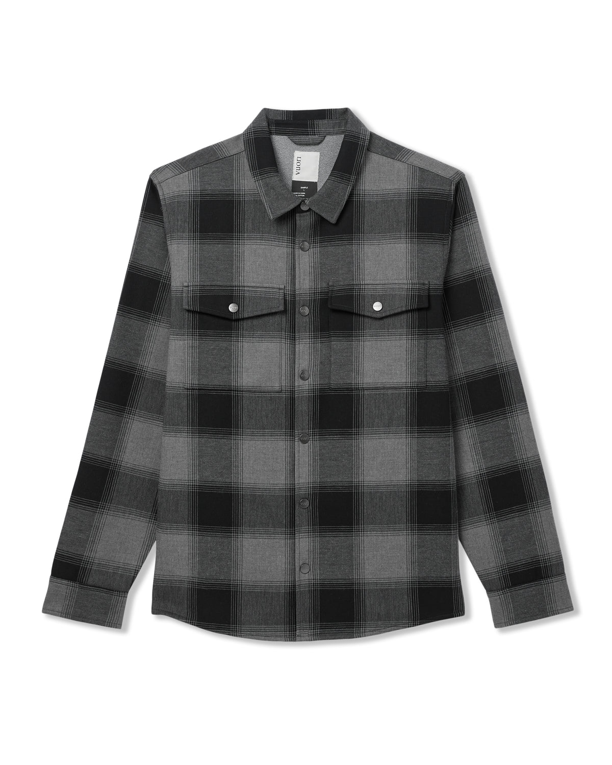 Men Vuori Range Shirt Jacket 2.0 Men's Dark Pewter Plaid Jacket