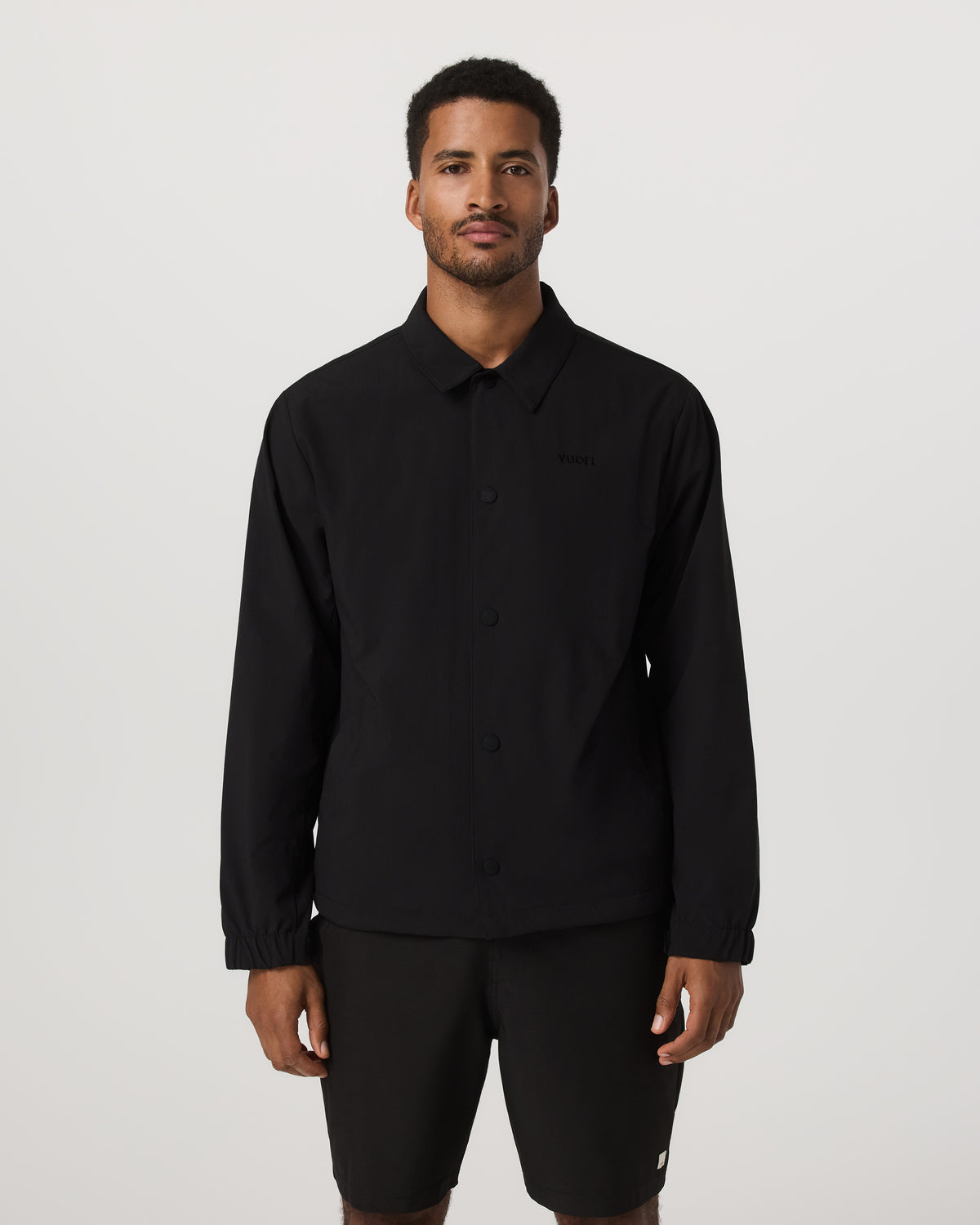 Men Vuori V1 Coach Jacket Men's Black Vintage Style Jacket