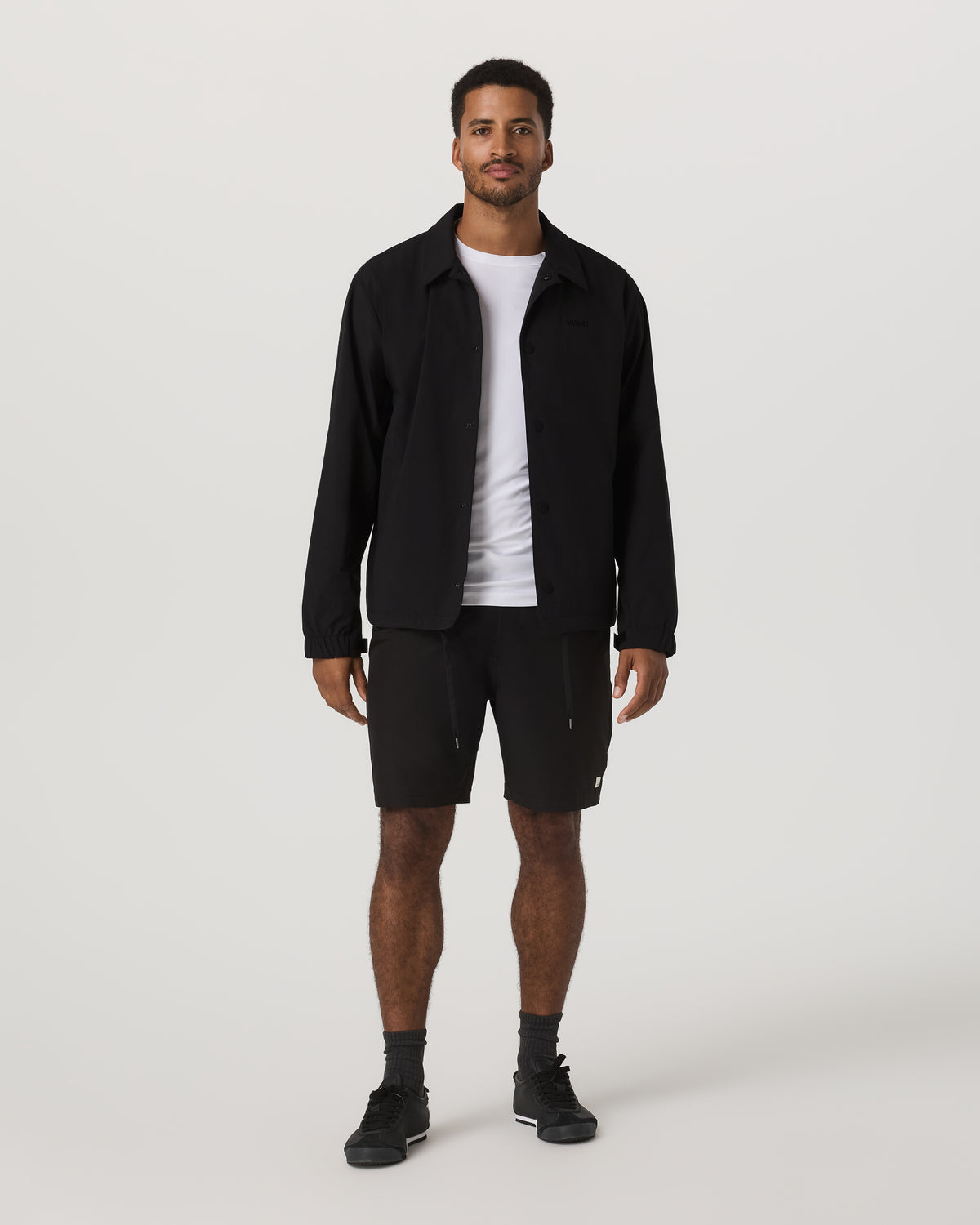 Men Vuori V1 Coach Jacket Men's Black Vintage Style Jacket